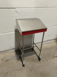 pupitre/table d'écriture mobile en inox